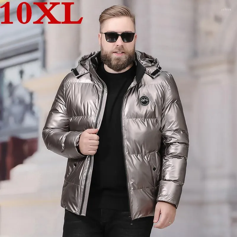 Hommes vers le bas grande taille chaud hiver 10XL veste marque vêtements mâle coton automne manteau qualité Parka hommes