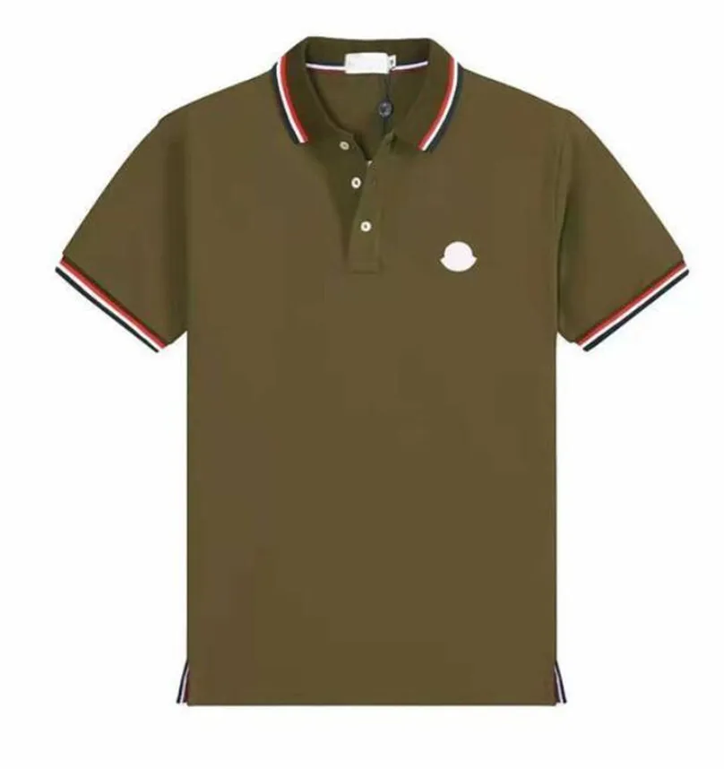 المصمم للرجال Polos Monclair القمصان الكلاسيكية للرجال الفاخرة Polos Mens Tirt Shirt Snake Bee Letter Print Fashion High Street Man Tee K1oo#