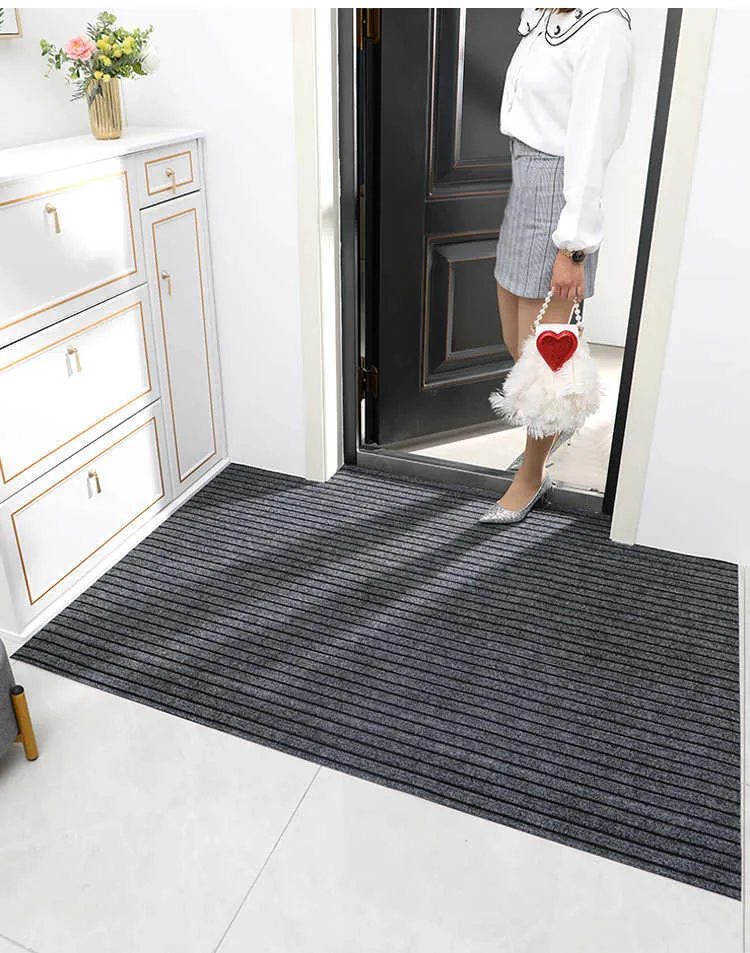 Tapis Mince Long tapis de cuisine anti-dérapant tapis résistant à l'huile lavable tapis de cuisine couloir porte plancher centre commercial paillasson d'entrée R230718