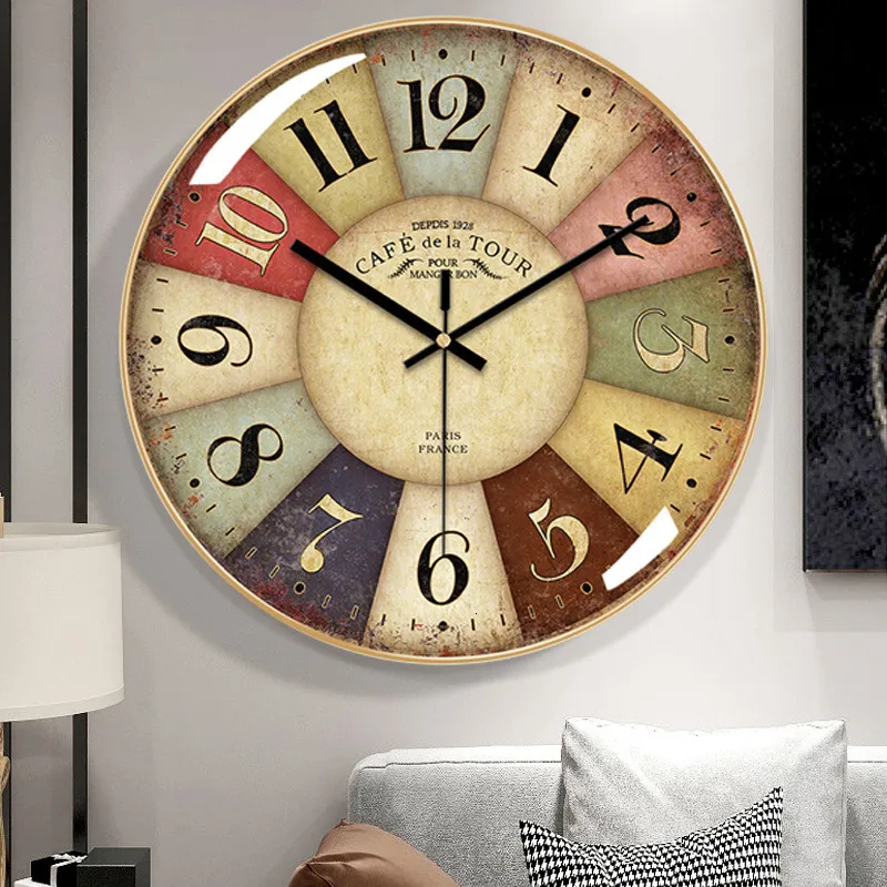 Antique Wall Reloj Pared Easy Reloj De Pared Simple Decoración Colgante De  Pared De Sala De