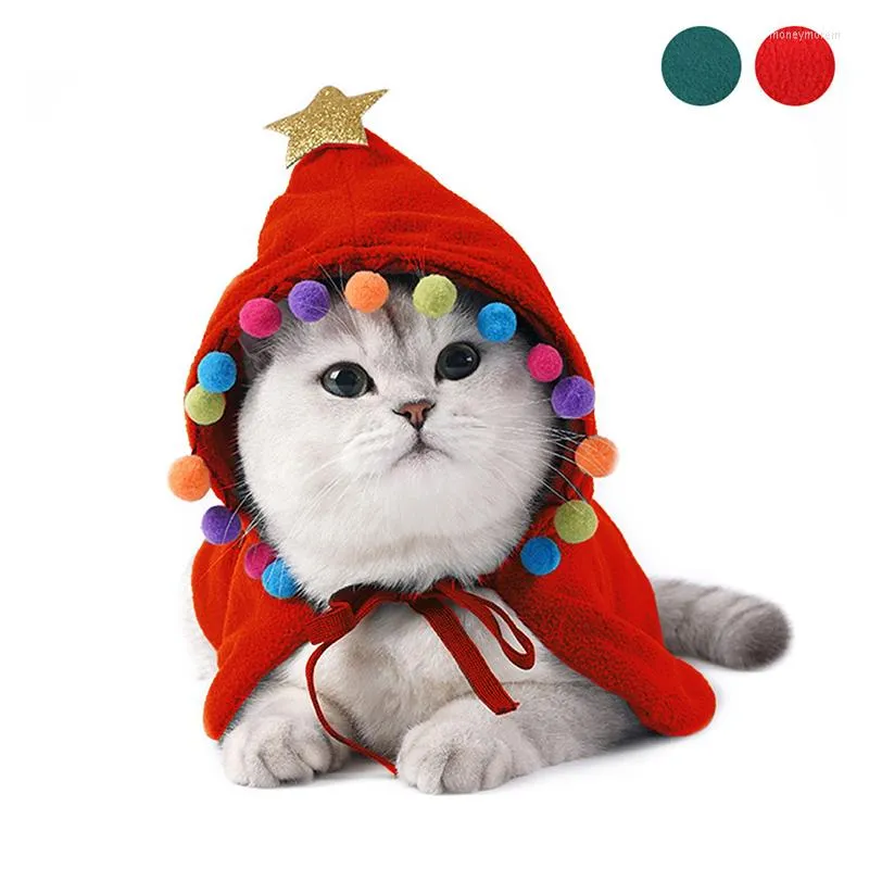 Cat Costumes Clothes Pet Coats Jacket Cape Fashion Lovely Star Design Costume Cloak Clothing For Christmas