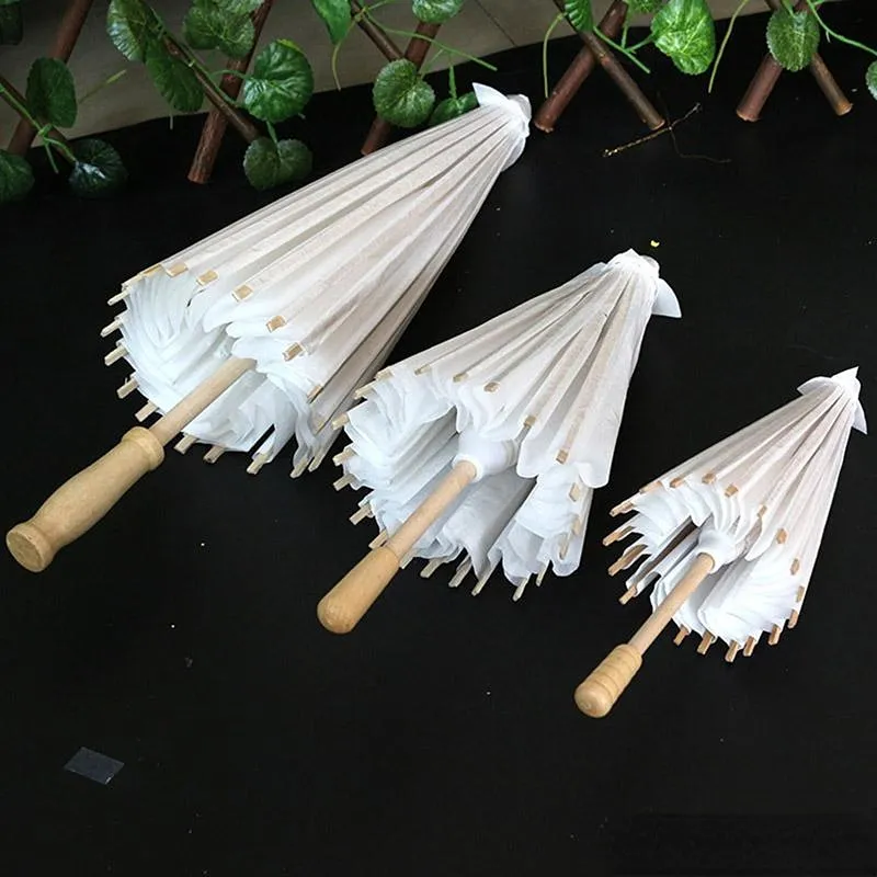 High-End-Braut-Hochzeits-Sonnenschirme, weißer Papierschirm, chinesischer Mini-Ccraft-4-Durchmesser, 20, 30, 40, 60 cm, Regenschirme im Großhandel