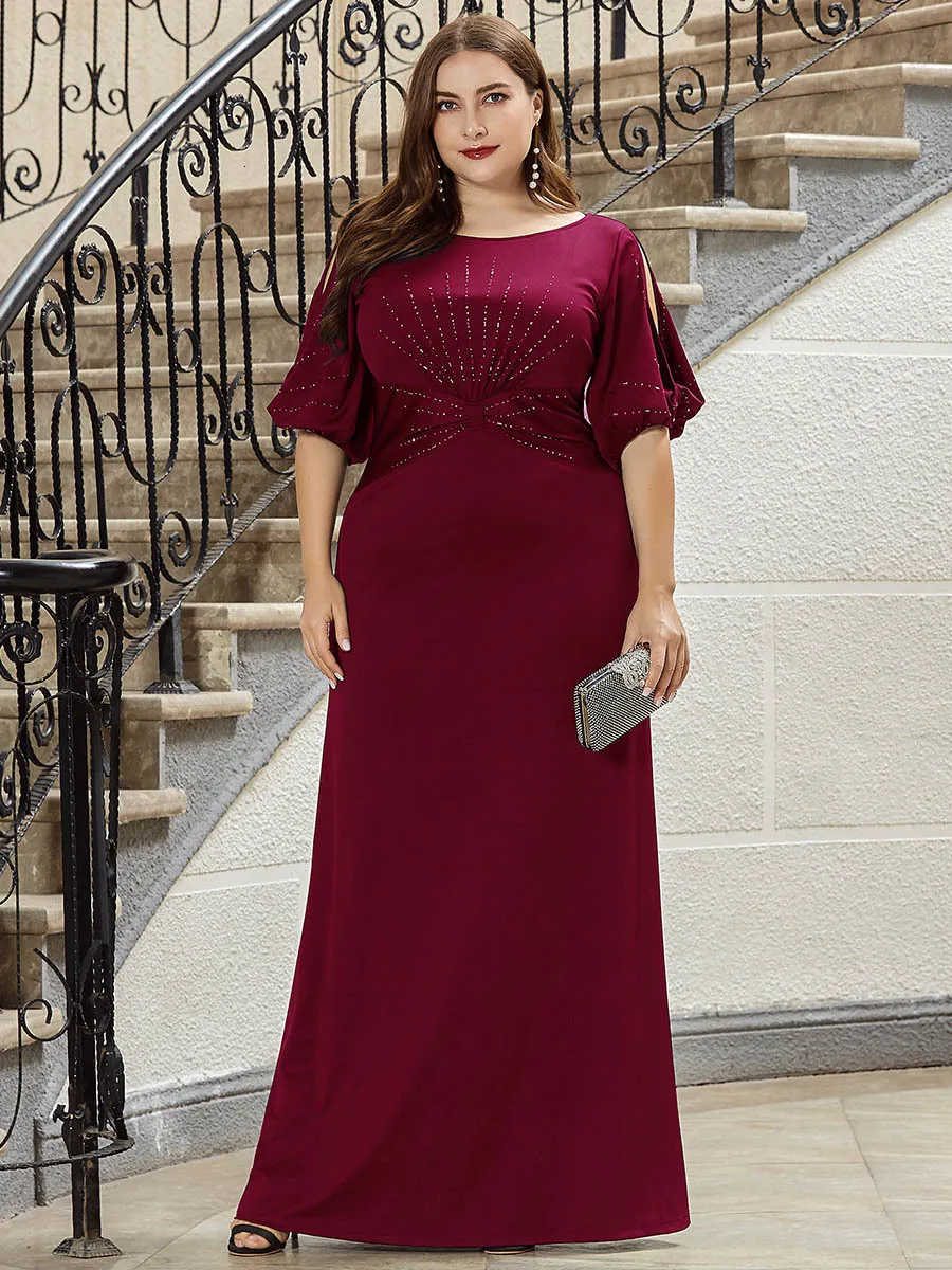 Party Dresses Plus Size Evening Simple Chiffon Maxi Floor Length Ever Pretty 2023 Mermaid For Women Vestidos De Gala 230310