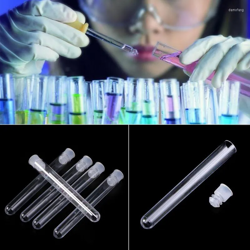 50Pcs Clear Plastic Centrifuge Tubes Set Lab Test Container Anti-leaking Include For Student Teahcer Experiment