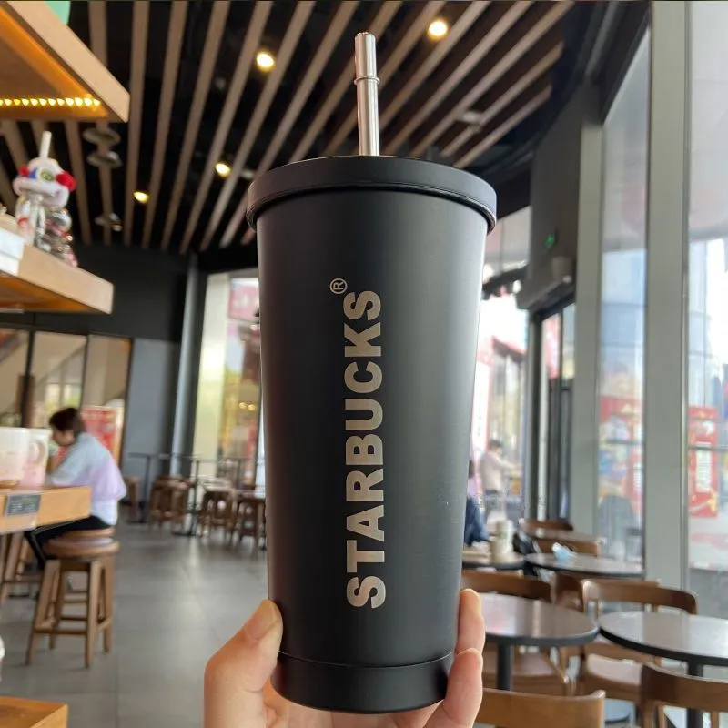Starbucks Straw Cup 710ML/473ML Stainless Steel Cup Coffee Cup Home