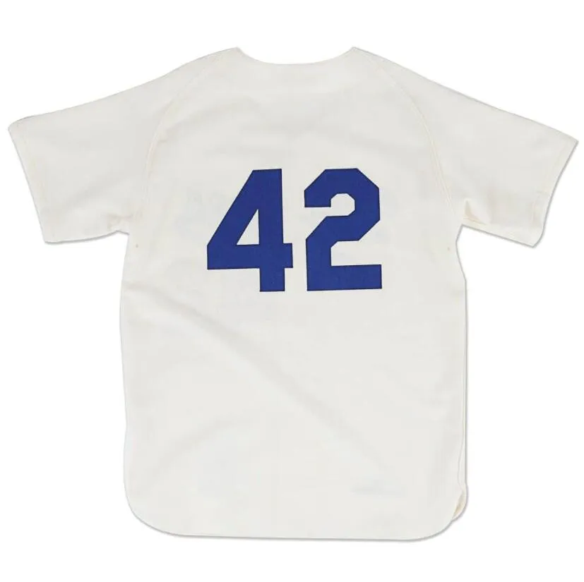 Maillots de baseball cousus 42 Jackie Robinson 1955 Hommes Femmes Jeunes S-4XL maille Classics maillot rétro