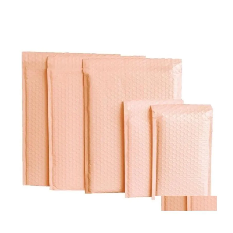 Gift Wrap 50Pcs Pink Poly Bubble Mailers Padded Envelopes Bk Lined Polymailer Bags For Packaging Maile Self Seal 220427 Drop Deliver Dhyxg