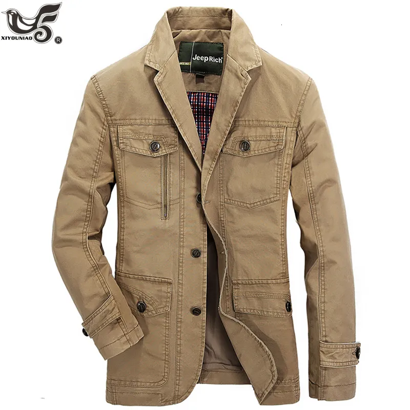 Chaquetas de los hombres Chaqueta de mezclilla casual Hombres 100% Algodón Abrigo de negocios Ropa de marca masculina Elegante Otoño invierno Traje Blazer Jean Chaqueta Hombre 230311