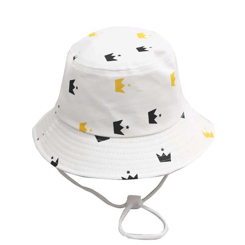 Breda brim hattar sommar baby sun hatt barn utomhus anti uv skydd krävs fiske hink hattar barn pojke flicka tecknad fiskare hatt p230311