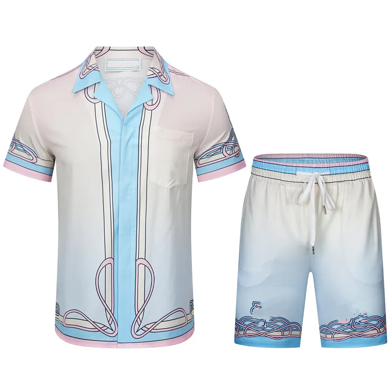 2023 Fashion Men's Tracksuits suit women's summer casual shirt suit designer men's printed shirt short style suit hip hop street sportswear g24s