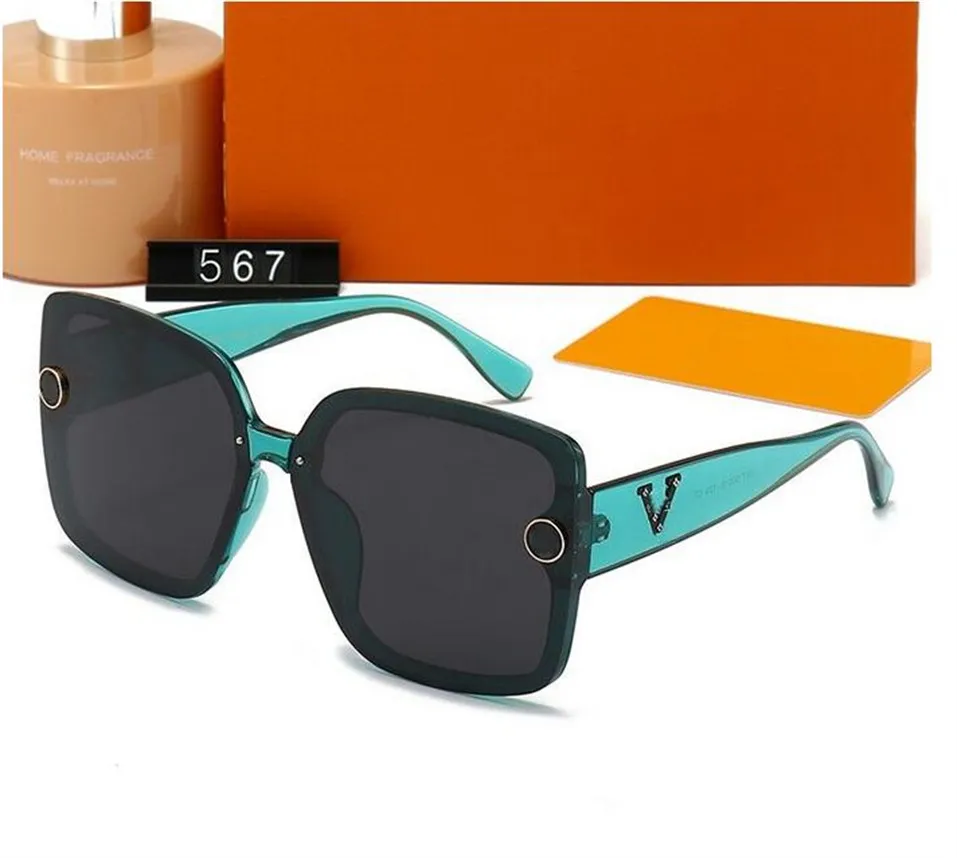 男性と女性のためのデザイナーサングラス高級サングラスレトロクラシックビンテージフレームレスブランド偏光ファッションゴーグルドライビング眼鏡5色L567V