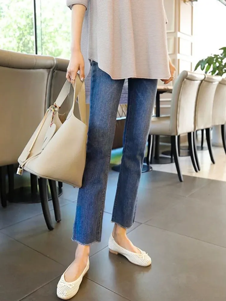 Женские джинсы джинсы Женская уличная одежда, парень, прямая точная лодыжка, джинсовая джинсовая брюки, растягивающие брюки корейская мода y2k джинсы 230311