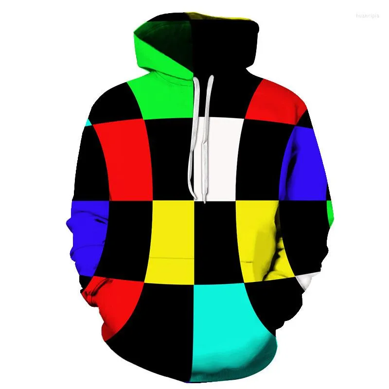 Moletons masculinos CW Brand Men/Women With Hat Hoody Print Color Blocks