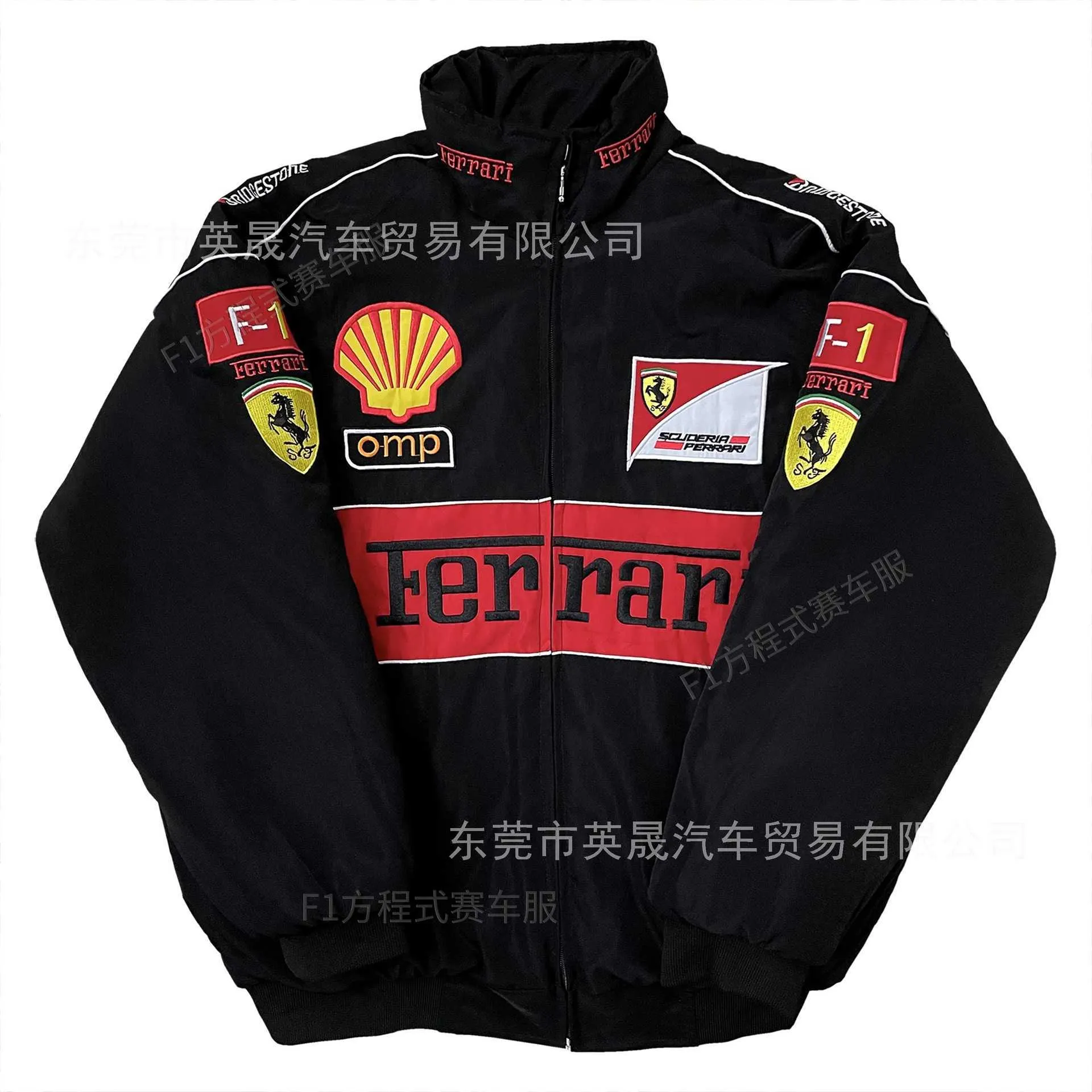 2023 Vestes pour hommes F1 Racing Suitmen's Motorcade Moto Cyclisme Casual Manteau American Hip-hop Broderie Coton Automne et Hiver