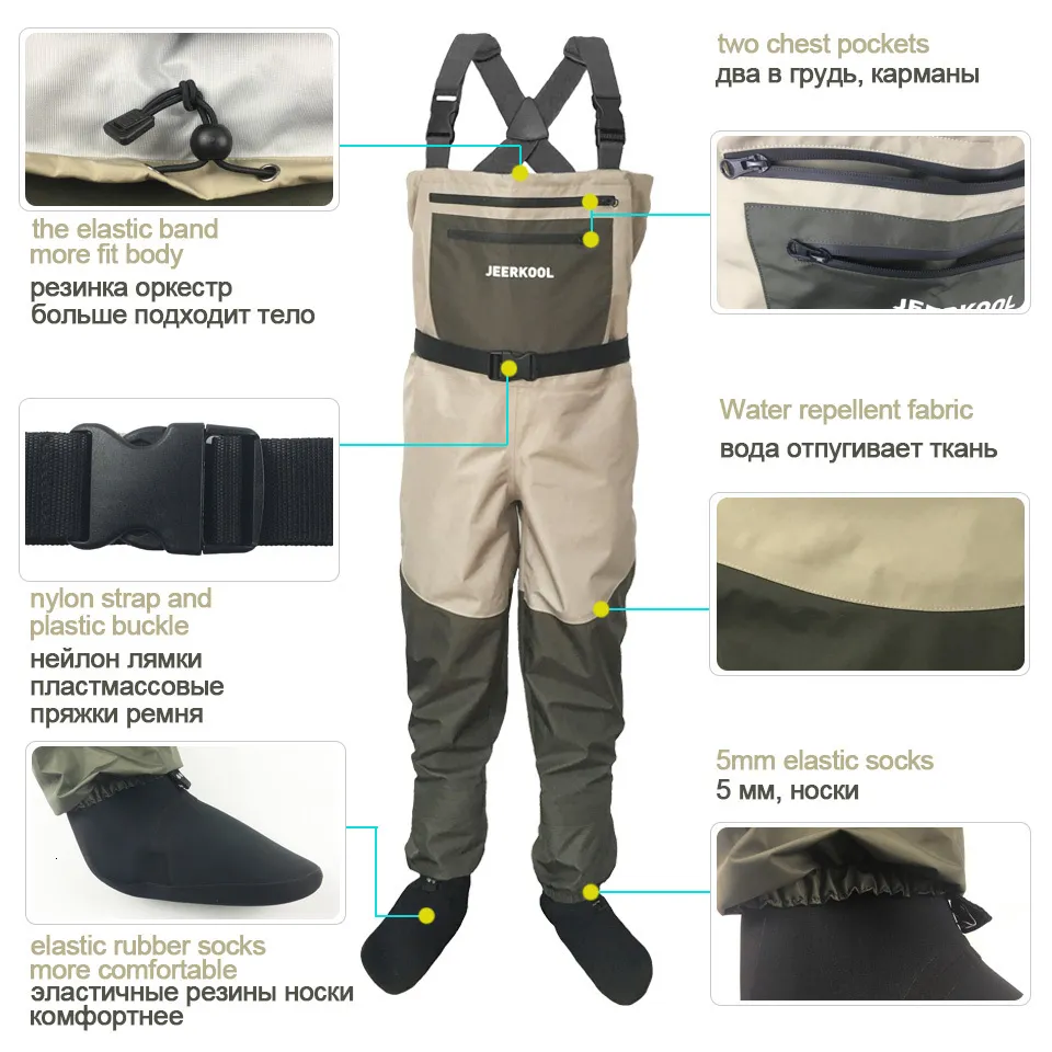 Fly Fishing Waders And Shoes Set: Breathable Fishing Waders With