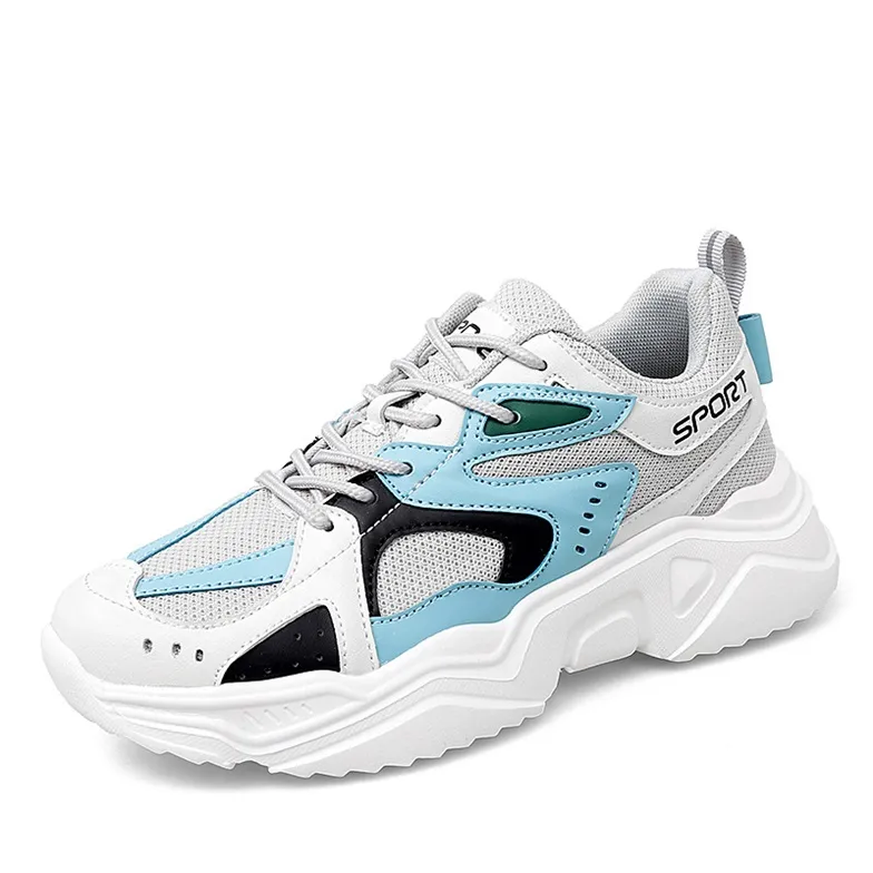 Sıradan Ayakkabı Bahar Yeni Kalın Tabanlar Popüler Spor Baba Ayakkabıları Kadın Moda Çok Çok Nefes Alabilir Tek Ayakkabı Yumuşak Tabelaları Trend 044