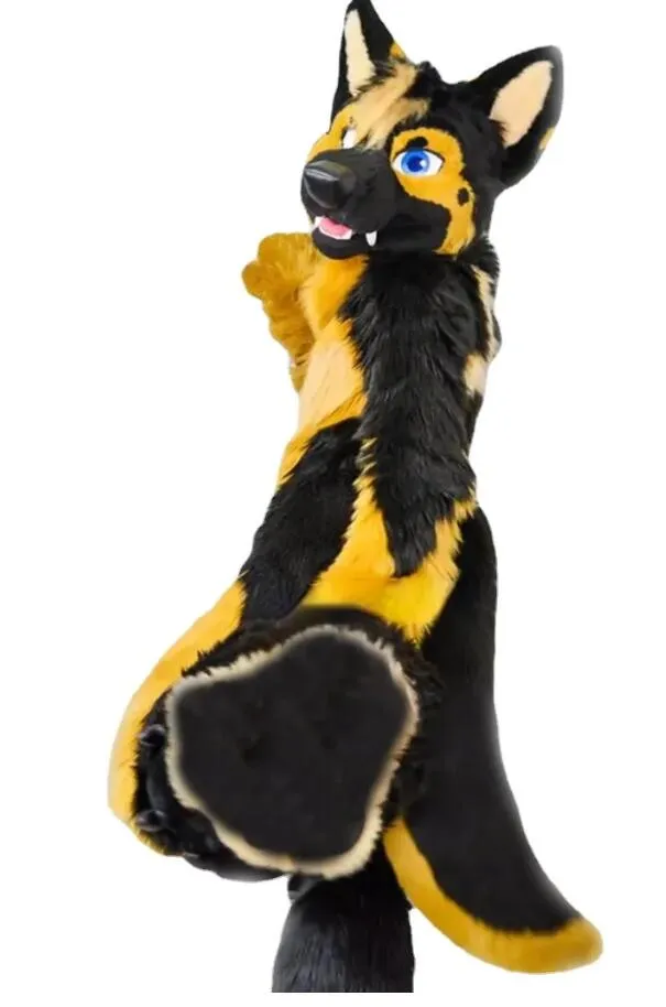 Cospaly kostium średniej długości futra husky pies fox Mascot Costume Walking Halloween Boże Narodzenie na dużą skalę.