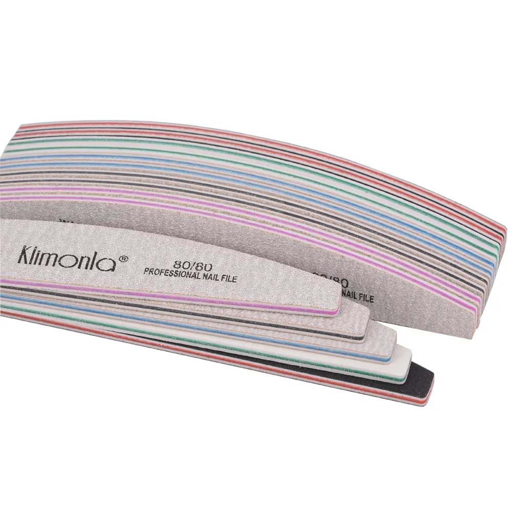 Nail File Set - Professional 80/100/150/180/240 Grit Nail Files, Half ...