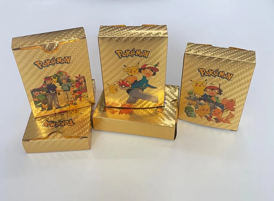 110 cartas Pokemon Gold Foill 2023, cartas Pok Douradas