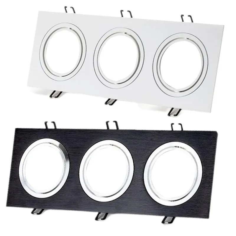 Geborsten zilver dubbele end lighting accessoires houder MR16/GU10 lichthouder Spot Licht Holder Lichte Cup Face Ring Ingebouwde lampen Holder Tekeningen Crestech