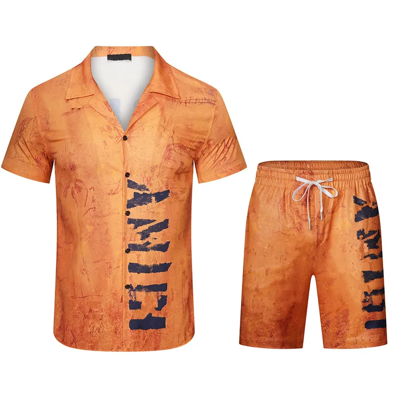 2023 Designer Men Rastreos de moda Design calças de camisetas 2 peças conjuntos de camisas curtas Terno