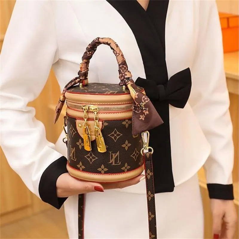 Новая оригинальная высокая сумка для плеч с высокой Quality модные сумочки кошельки для неоновой сумки для ведра женщины классический стиль подлинная кожаная сумка для плеча