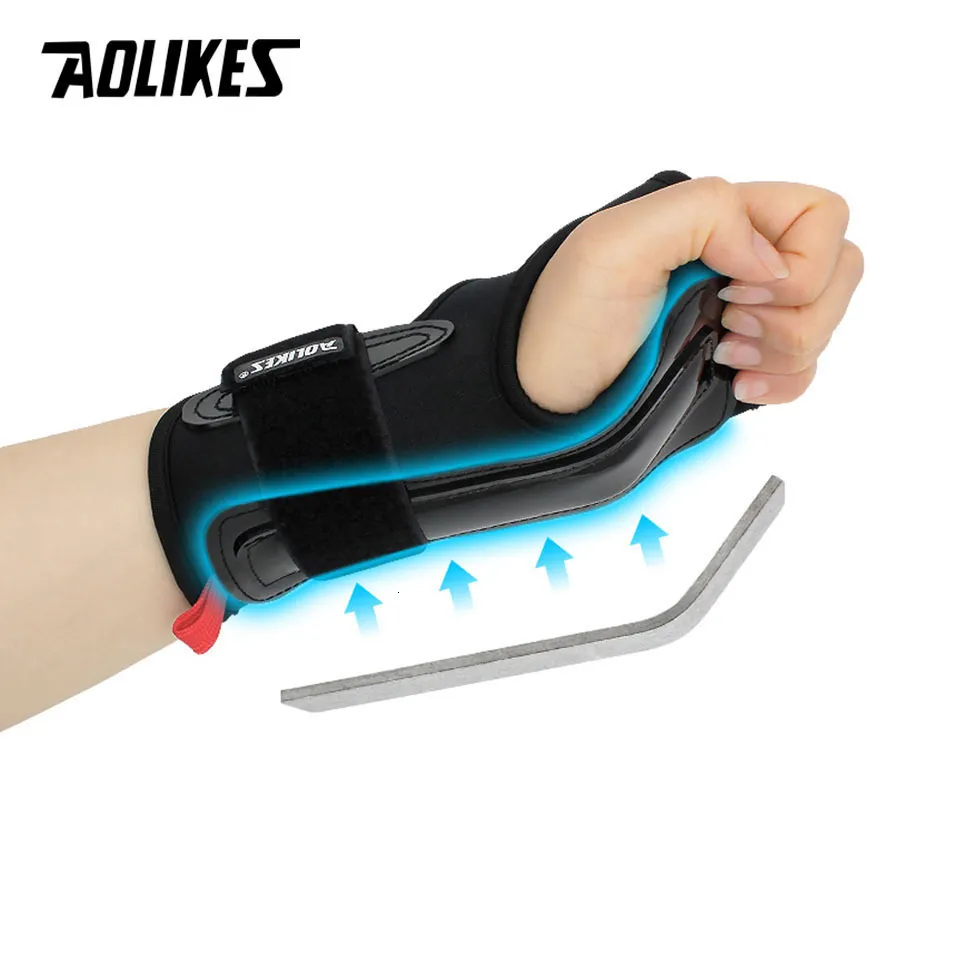 Elbow Knee Pads AOLIKES 1Pair Ski Wrist Support Gear Hand Protection Roller Palm Pads Protector Snowboard Skating Guard Men Women 230311