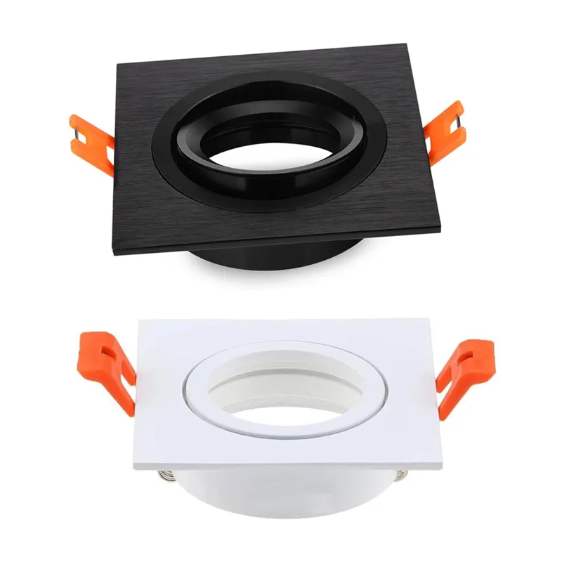 LED -verlichting accessoires Spotlight Bracket Ronde vierkant GU10 MR16 Halogeen bol Fitting frame Ingebranding Gu10 Boll -armatuur Huisvesting Huishoudens Lampen Oemled