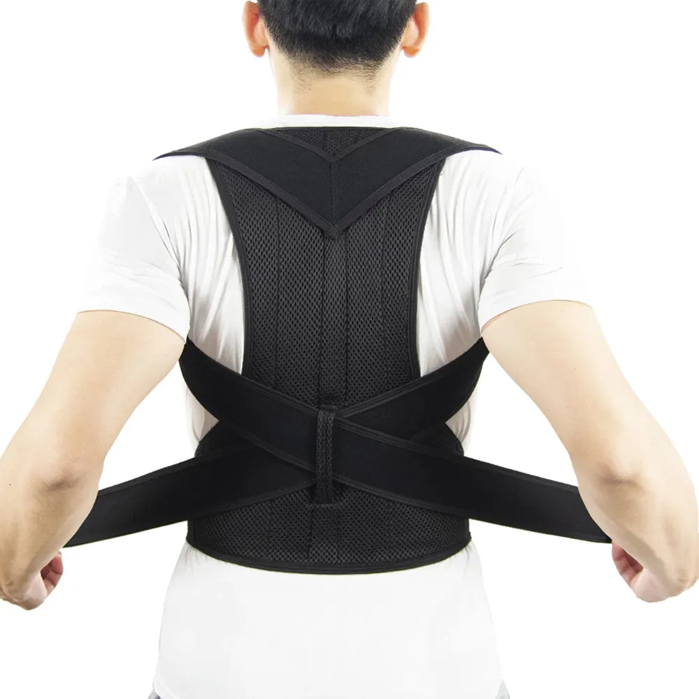 Achtersteun terug houding Corrector Volwassen achterste ondersteuning Schouder Lumbale Brace Gezondheidszorg Ondersteuning Corset Back Belt 230311