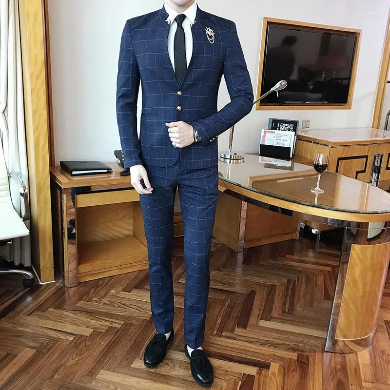 Chinese collar outlet suit for mens
