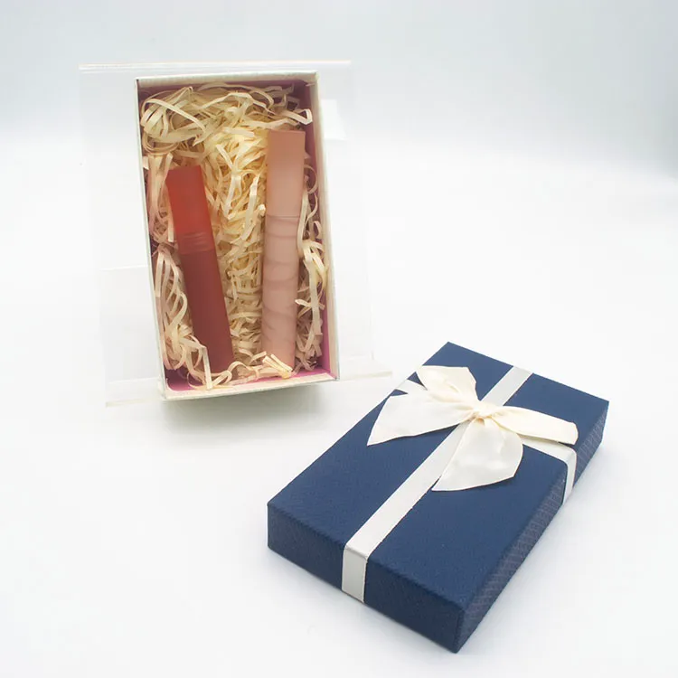 Petit couvercle et boîte-cadeau de base Emballage en carton Boîte de papier rouge à lèvres Petites boîtes-cadeaux personnalisées avec logo