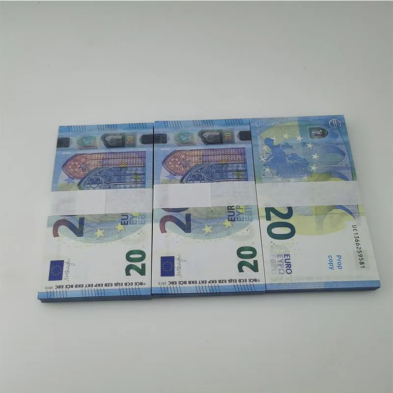 Fournitures de fête Faux billets de banque 10 20 50 100 200 Euros livre  réaliste jouet barre accessoires copie monnaie film argent Faux-billets