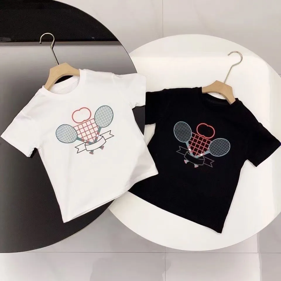 Kids T-shirts Casual Boys Girls Short Sleeves Printed Cotton T Shirts Children Youth Summer Clothes Tops Kid Tees White Black tshirts Round Neck Breathable Clothings