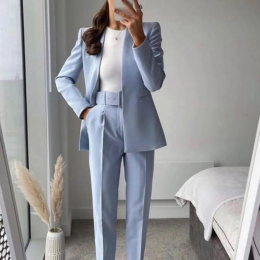 Damespakken Blazers Xeasy Women Elegant Solid V Neck Lange Mouw Suit vrouwelijk Vintage kantoor dame verborgen borsten blazer casual slanke chic tops 230311