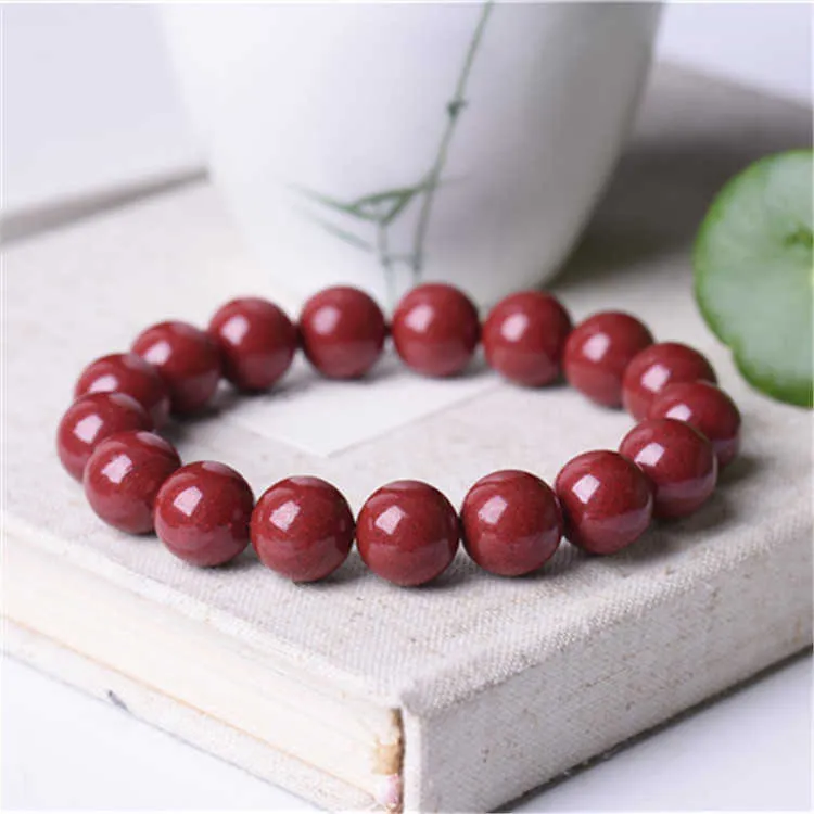 S RAW ORE CONTENUTO ALTO CONTENUTO Viola Gold Sand Cinnabar Cinnabar maschile e femminile Buddha Pearl Stationery 108 Bracciale a più circoli di gioielli