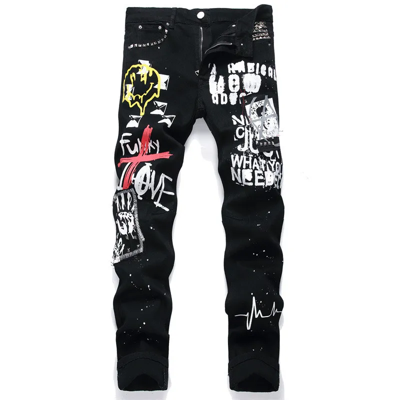 56 OFF Jeans Amirss Mens jeans ripped jeans men jean Biker Slim Fit Motorcycle Denim pencil pants zipper fly brand fashion jeans pants