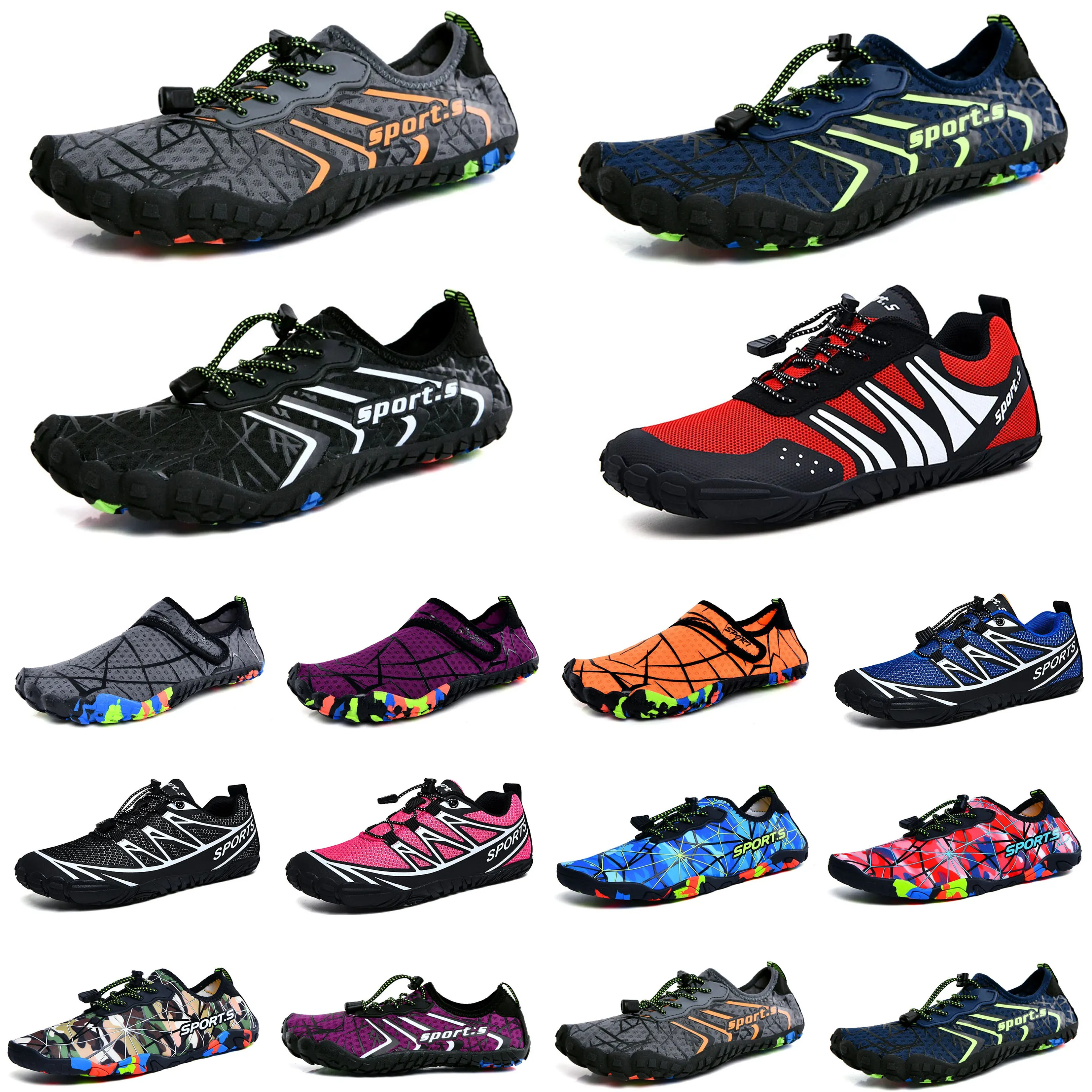 Water Shoes green pink black red wading navy shoes beach shoes couple soft-soled creek sneakers grey barefoot skin snorkeling wading fitness women sports trainers