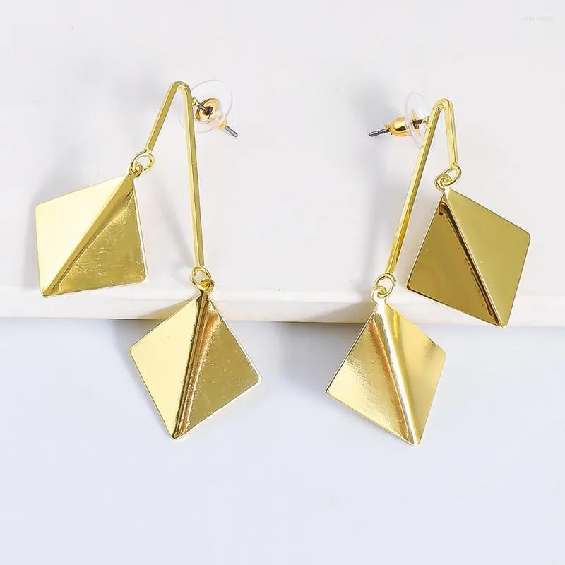 Dangle Earrings Gold Silver Plated Metal Earring Long Statement Punk For Woman 2023 Wedding Hanging Ear Ring Wholesale Gift