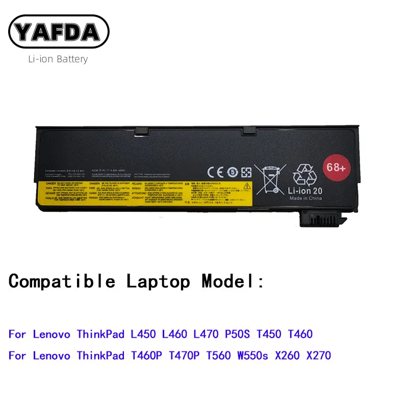 Tablet PC-batterier x240 6-cell ersättningsbatteri för Lenovo ThinkPad L450 L460 L470 P50S T440 T440S T450 T450S T460 T