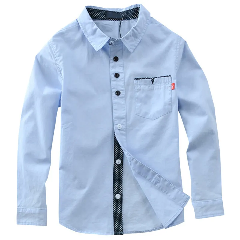 Camicie per bambini Camicie per bambini Ragazzi Camicie in cotone solido Abbigliamento per bambini Per abiti di marca Bambino Top Moda Camicie per ragazzo Camicetta a maniche lunghe 230310