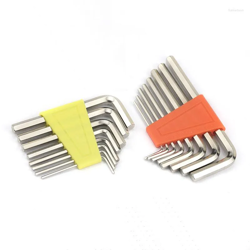 Flat Head Small Allen Key Wrench Set 1.5mm To 6mm L Shape Hex Short Arm Tool Portable Bicycle Spanner Repair Tools