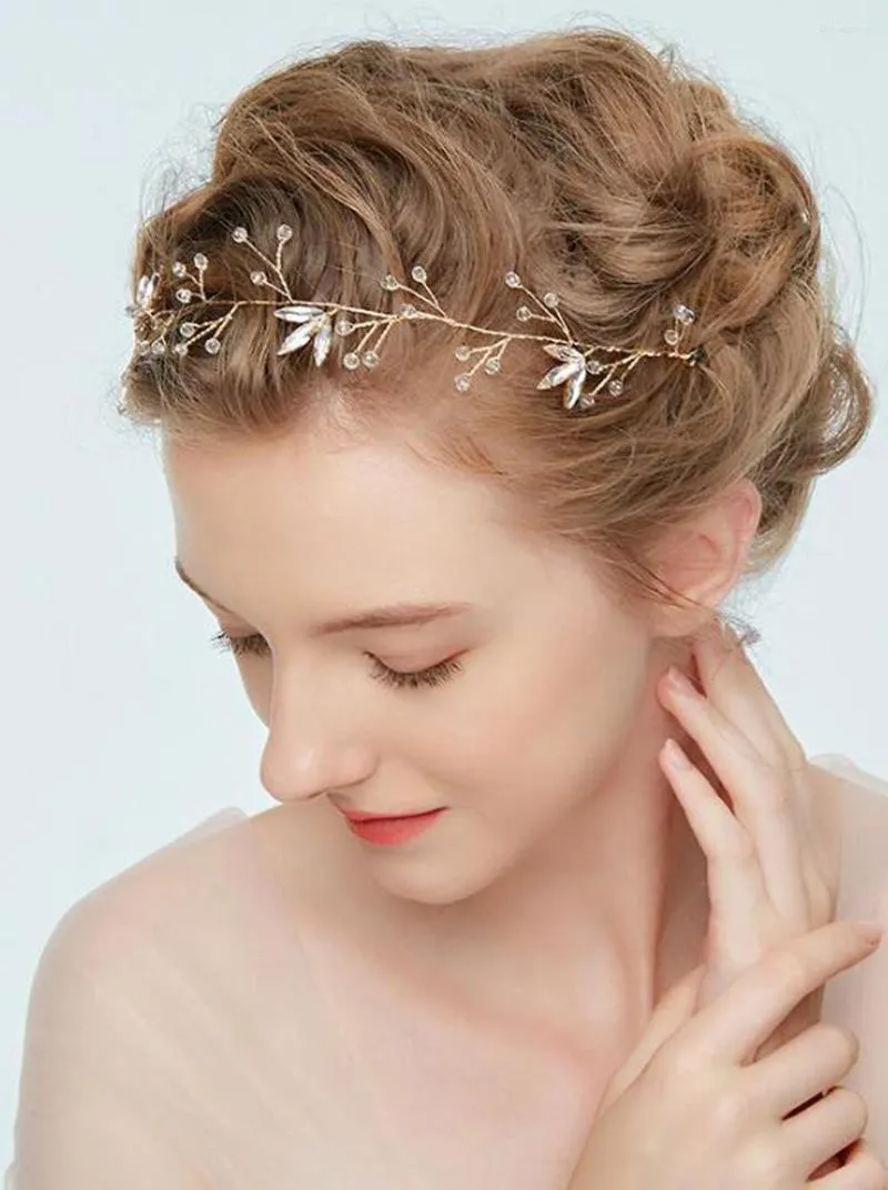 Copricapo da sposa con strass da sposa fascia per capelli copricapo accessorio per capelli gioielli diadema per donne e ragazze