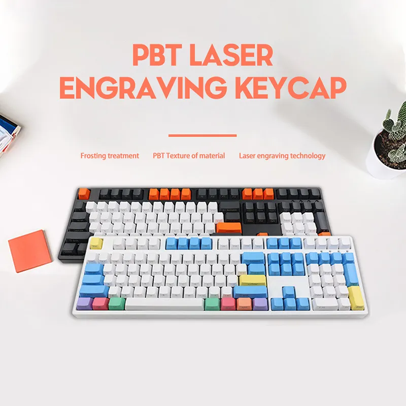 108 tasti PBT Keycap superiore/laterale/nessuna incisione doppio colore OEM copritasti tastiera meccanica copritasti per Cherry MX /Kailh/Outemu Switch