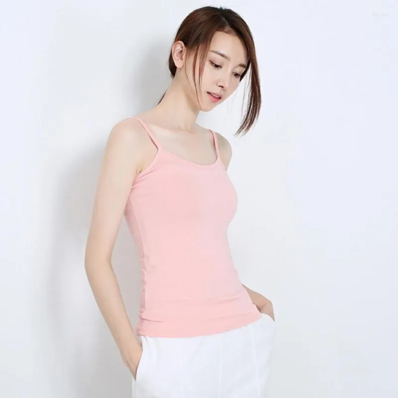 Camisoles & Tanks Free Postage Refreshing Base Shirt Slim Fit Sleeveless Inner Match Fashion Short Top Camisole With Narrow Straps