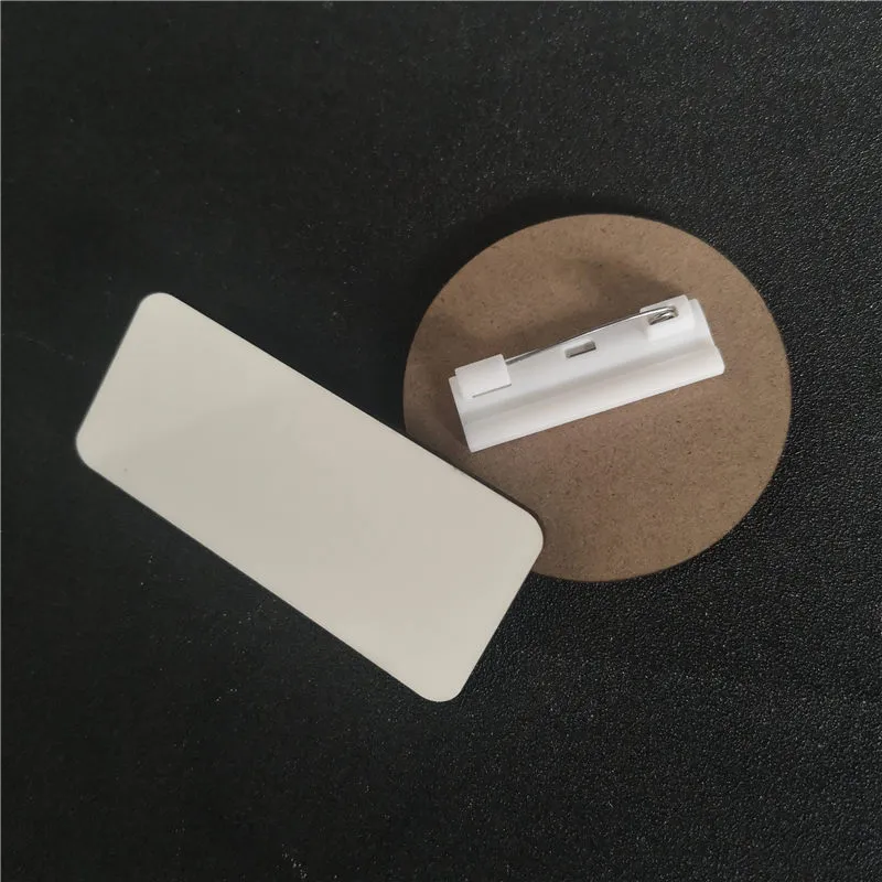 sublimatie blanco witte mdf badge pins metaal aangepaste label magneet badge hot tranfer printing diy verbruiksgebruiken groothandel