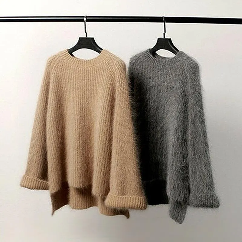 Women's Sweaters Ly 2023 Cashmere Sweater Women O-Neck Thick Knitted Winter For Warm Fluffy Female