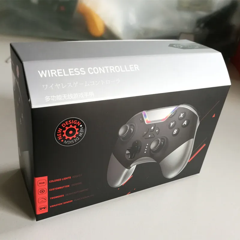 Controller di gioco gamepad wireless Bluetooth a 4 colori per Switch Console/Switch Lite/IOS Android Samrt Phone/TV/PC/giochi per auto con imballaggio al dettaglio