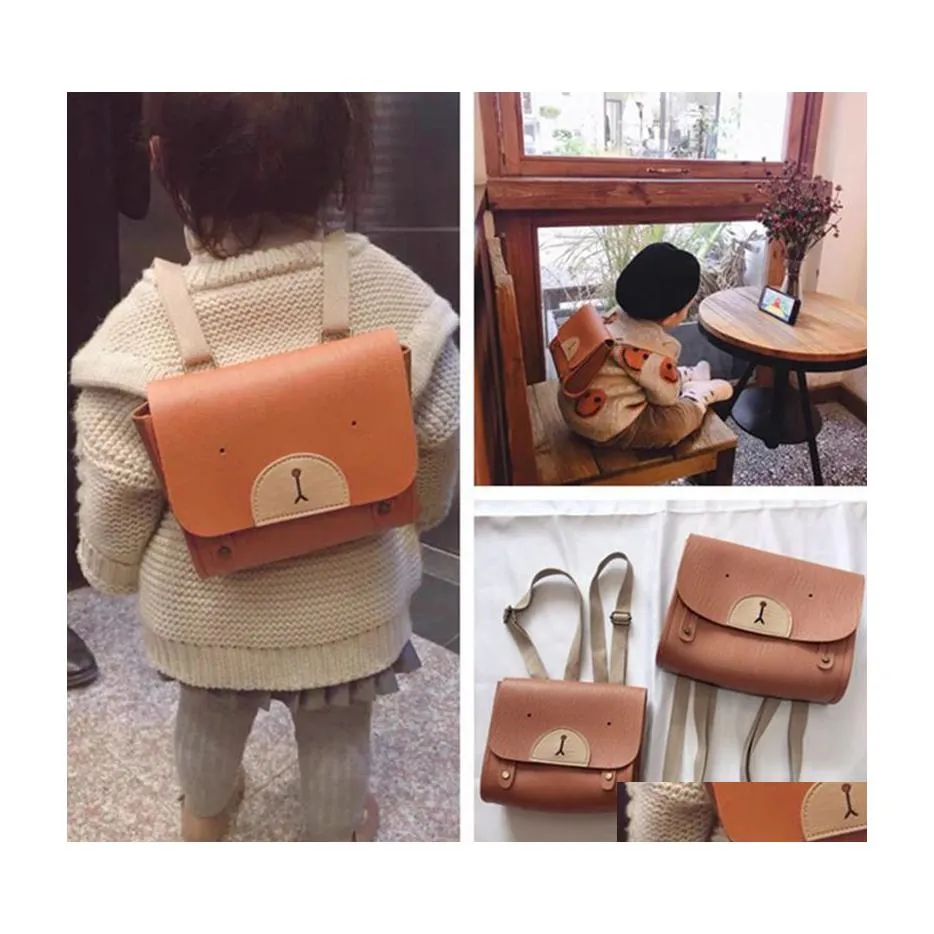 Zaini Zaino per bebè coreano per bambini Borsa per scuola primaria Garten Borse per bambini Viaggiare Cartone animato Orso Bambini Ragazzi Ragazze Shoder Drop D Dhice