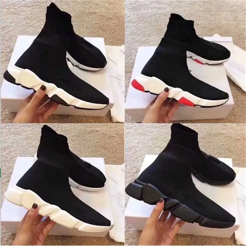 Triple S Knit Socks Buty 2.0 Trainer High Race Runners Męskie projektantki Sneaker Black White Casual Treners Sneakers 35-45 NVK8