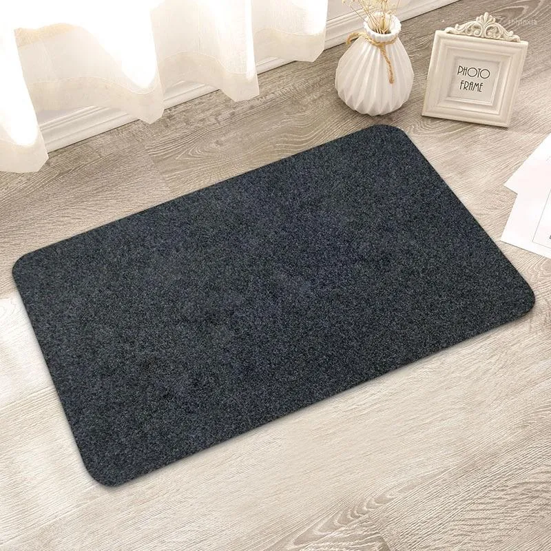 Carpets Washable Floor Mats Multifunctional Non-slip Solid Color Door Mat Dirt Trapper For Bathroom